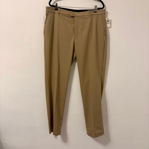 Van Heusen Other - NWT Van Heusen Straight Fit Flex Premium Non- Iron Khaki Dress Pants 38x32